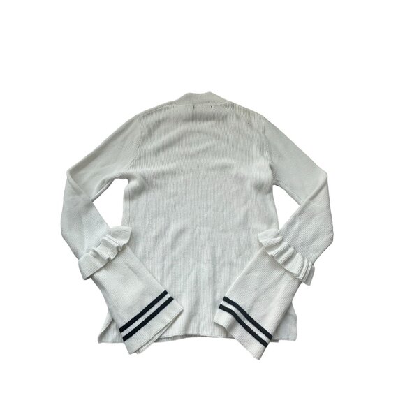 FEW MODA White Bell Sleeve Ribbed Sweater Size Small - Picture 6 of 8